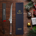 Sunnecko Boning Knife with Pakkawood Handle, 6 inch High Carbon German - Image 7