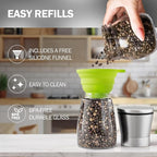 Home EC Original Stainless Steel Sea Salt and Pepper Grinder Set of 4 - Image 4