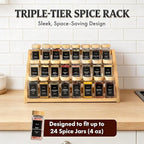 Spice Rack, Spice Organizer -3 Tier Bamboo Spice Racks, Solution - Image 2