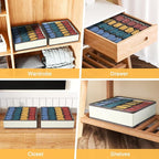 Joyoldelf Sock Drawer Organizer Divider Underwear Organizer 24-cell Fabric - Image 7