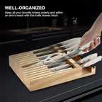 N NOBLE FAMILY In-drawer Knife Block Set, Chopping Knives Set, Stainless Steel - Image 4