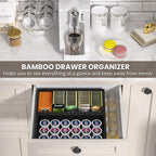 Kitchen Drawer Organizer Bins, Stackable Bamboo Drawer Organizer - Image 4