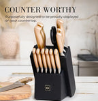 Black and Gold Knife Set for Kitchen - Image 4
