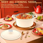 Enameled Cast Iron Dutch Oven - 5QT Dutch Oven Pot - Heavy Duty Cookware - Image 7