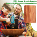 Eaasty 12 Set Extra Large Plain Cutting Board Bulk Heavy Duty Wood Cutting - Image 5