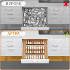 Yieach 8 Pack Adjustable Narrow In Drawer Spice Organizer - Image 7