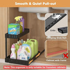 REALINN Under Sink Organizer, 2 Tier Expandable Under Cabinet Organizer - Image 4
