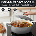 MUELLER HOME 5.5 Quart Enameled Cast Iron Oval Dutch Oven - Image 6