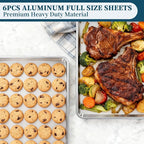 Full Size Commercial Quality Baking Sheet Pan, Bastwe Aluminum Cookie Tray Pan - Image 3