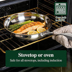 Umite Chef 12 inch 5 Ply Stainless Steel Frying Pan Non-Toxic PFOA&PTFE Free - Image 5