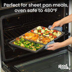 GoodCook Divided Baking Sheet Premium Carbon Steel Nonstick Pan, 11 x 17-Inch - Image 3