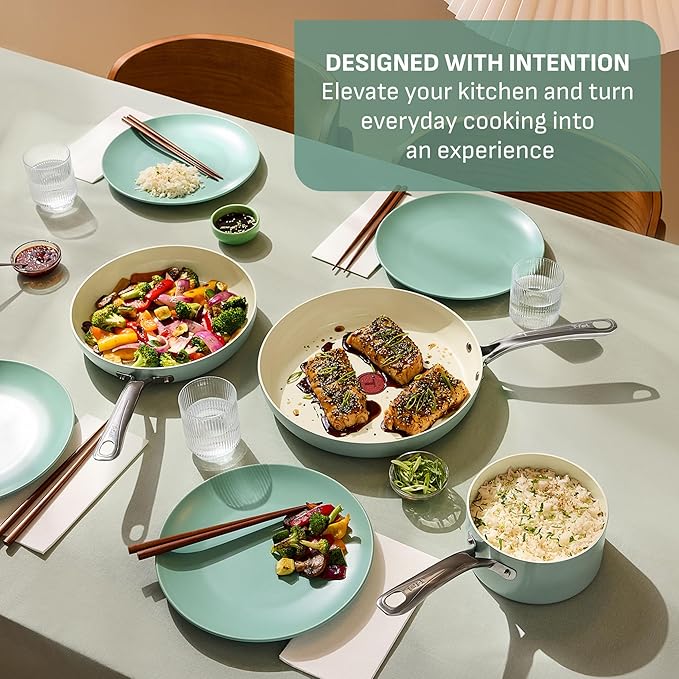 T-Fal Inspire Ceramic Frying Pans Nonstick 12 Inch Skillet, Oven Safe to 500°F - Image 2