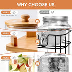 1.5 Gallon 2 Pack Glass Drink dispenser - Image 5