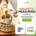 Spring Chef Magnetic Measuring Cups & Spoons Set, Strong N45 Magnets, Heavy - Image 3