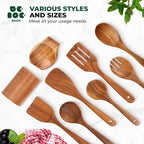 Bkiok Teak Wood Utensil Set, Wooden Utensils set - Image 5