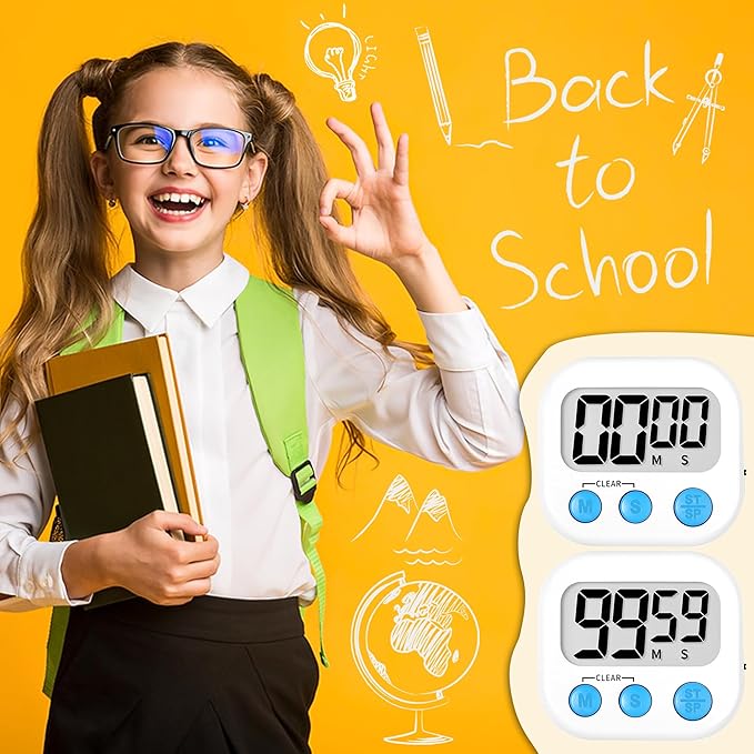ZILLEEN Classroom Timer for Kids Teachers 6 Pack Digital Timers - Image 6