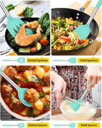 Pack of 4 Silicone Cooking Utensils Set, Non Stick Large Solid Spatulas - Image 3