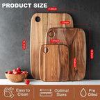 Acacia Wood Cutting Boards Set of 3 - Image 6