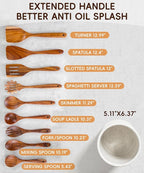Nucookery Wooden Cooking Utensils Set - Image 4