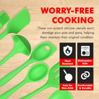 Chef Craft Premium Silicone Kitchen Tool and Utensil Set, 7 Piece - Image 3