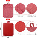 Pot Holders Yarn-Dyed Set of 3 Non Slip Silicone Kitchen Lines Heat Resistant - Image 2