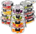Liuruiyu 12 Pack Glass Food Storage Containers by Liuruiyu