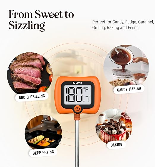 Digital Candy Thermometer with Pot Clip, Instant Read Kitchen Thermometer - Image 6