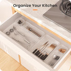 A-LuGei 【46PCS & 5Sizes Clear Drawer Organizer, 【Hold 277 Items】 Makeup - Image 8