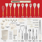 Kaluns 50 PCS Silicone Kitchen Utensils Set Complete Kitchen Set - Image 2