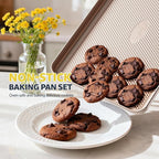 3Pcs Baking Sheet Pan Set, Large Nonstick Cookie Sheets Set, Jelly Roll Pans - Image 3