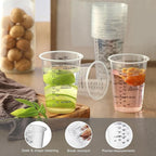 20pcs 8oz Graduated Clear Plastic Measuring Mixing Cups - Image 3