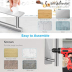 2nd Gen Paper Towel Holder Under Cabinet No Drilling, Self Adhesive or Drilling - Image 4