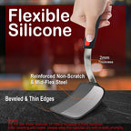 Silicone Pancake Spatula Turner Set of 2, 600°F Heat Resistant Cooking Spatulas - Image 5