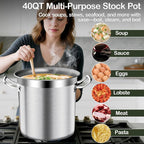 Large Stock Pot-40QT Stainless Steel Stockpot - Image 4