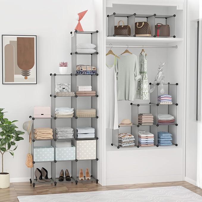 HOMIDEC Closet Organizers and Storage, 16 Cube Storage Organizer, Portable - Image 6