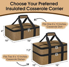 Double Insulated Casserole Carrier, Portable Casserole Carrier - Image 2