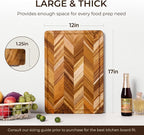 Teak Wood Cutting Board for Kitchen Large End Grain Heavy Duty Checkered Wooden - Image 3