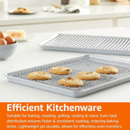 Amazon Basics Ceramic Nonstick Baking Sheets & Cooling Rack Set, Dishwasher Safe - Image 8