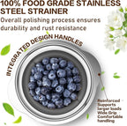 Stainless Steel Colander for Kitchen, Stainless Steel Strainer, Pasta Strainer - Image 3