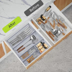 Neudeco Silverware Drawer Organizer, Utensil Organizer - Image 5