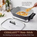 Elite Gourmet 15" x 12" x 3" Stow-Away Foldable Electric Skillet, Ceralast™ - Image 3