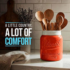 Comfify Wide Mouth Mason Jar Utensil Holder Decorative Kitchenware Organizer - Image 8