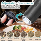 Gravity Electric Salt and Pepper Grinder Set, Automatic Salt Pepper Mill Grinder - Image 2