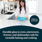 Libbey Baker’s Premium 3 Piece Glass Baking Dish Set, Space Saving Casserole - Image 5
