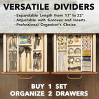 SpaceAid Bamboo Drawer Dividers - Image 5