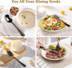 Astercook Silverware Set 48-Piece Black Flatware Set - Image 7