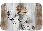 Floral Dish Drying Mat 18x24 Inches by OFIRD