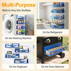 Magnetic Spice Rack for Refrigerator, 4 Pack Metal Magnetic Shelf Organizer for - Image 2