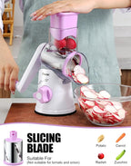 Geedel Rotary Cheese Grater, Kitchen Mandoline Vegetable Slicer - Image 3