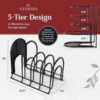 Pan Organizer - Silicone-Coated Non-Slip 12" Heavy Duty Skillet Rack - Kitchen - Image 3